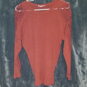 Love Tree Long, Crocheted Sleeve Top